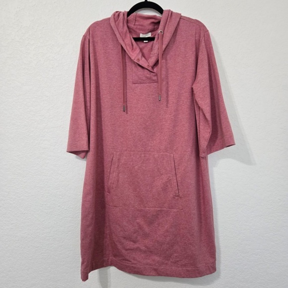 Garnet Hill L Hoodie Dress Casual Pullover with‎ Pockets Athleisure Comfy